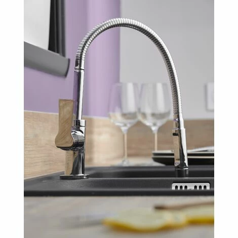 EUROSANIT Mitigeur D'évier Haut Douchette Flexible Koncerto Chromé 4 EUROSANIT Mitigeur D'évier Haut Douchette Flexible Koncerto Chromé – Image 2