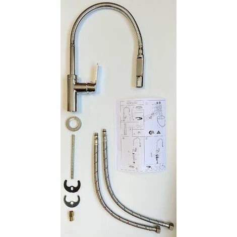 EUROSANIT Mitigeur D'évier Haut Douchette Flexible Koncerto Chromé 6 EUROSANIT Mitigeur D'évier Haut Douchette Flexible Koncerto Chromé – Image 4