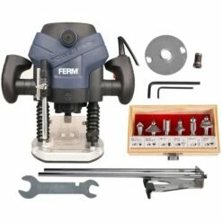 FERM PRM1015 Défonceuse 1300W - Incl. 6 Fraises, Éclairage LED Et Set D'accessoires -Eurosanit Soldes 16294192 3