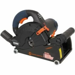 FERM WSM1008 Rainureuse 1600W 150mm, Laser - Incl. 2 Lames Diamant Et Adaptateur D'aspirateur