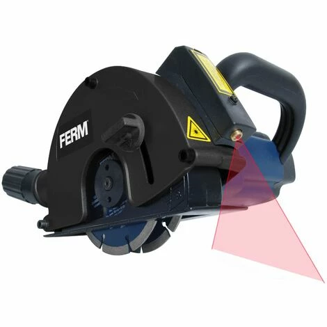 FERM WSM1009 Rainureuse 1700W 125mm - Laser - Incl. 2 Lames Diamant Et Adaptateur D'aspirateur 4 FERM WSM1009 Rainureuse 1700W 125mm - Laser - Incl. 2 Lames Diamant Et Adaptateur D'aspirateur – Image 2