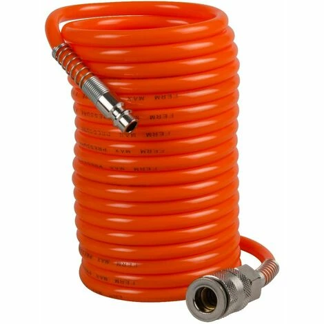 FERM ATA1026 Tuyau Spiral 5m + Raccord 3 FERM ATA1026 Tuyau Spiral 5m + Raccord