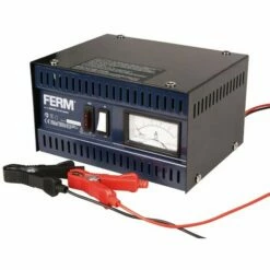 FERM BCM1021 Chargeur De Batterie En Métal 5A 6/12V