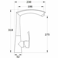 Mitigeur D'évier Haut NATAM By Eurosanit Chromé 10 Mitigeur D'évier Haut NATAM By Eurosanit Chromé -Eurosanit Soldes 20346875 4