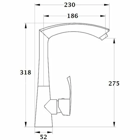 Mitigeur D'évier Haut NATAM By Eurosanit Chromé 6 Mitigeur D'évier Haut NATAM By Eurosanit Chromé – Image 4