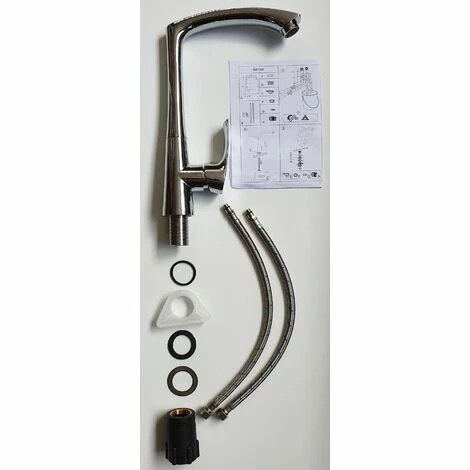 Mitigeur D'évier Haut NATAM By Eurosanit Chromé 7 Mitigeur D'évier Haut NATAM By Eurosanit Chromé – Image 5