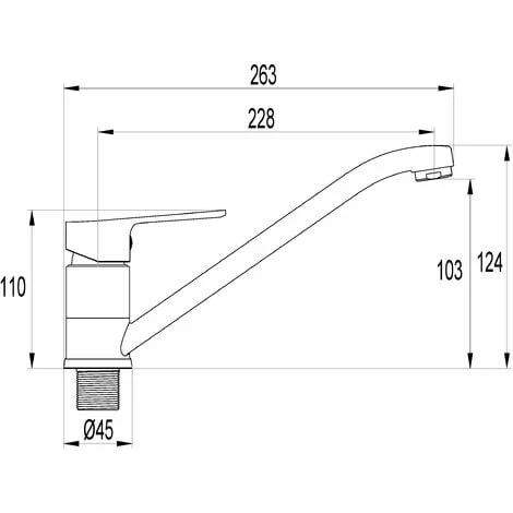 Mitigeur D’évier Bas YUNA By Eurosanit 4 Mitigeur D’évier Bas YUNA By Eurosanit – Image 2