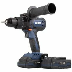 FERM CDM1138 Perceuse à Percussion Sans Balais De Charbon 20V - 2.0Ah Li-Ion