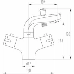 Mitigeur De Bain-douche Thermostatique Monotrou Chromé CALI By Eurosanit -Eurosanit Soldes 29405657 3
