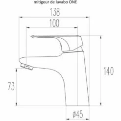Mitigeur De Lavabo ONE By Eurosanit Chromé 9 Mitigeur De Lavabo ONE By Eurosanit Chromé -Eurosanit Soldes 31961523 3