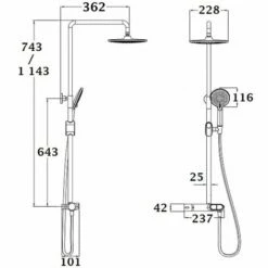 Colonne De Douche Mitigeur Thermostatique Switchea By Eurosanit Chromée -Eurosanit Soldes 35177167 4