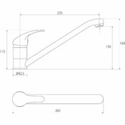 EUROSANIT Mitigeur D'évier Bas Siesta Chromé -Eurosanit Soldes 4681351 3