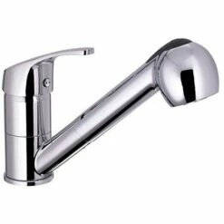 EUROSANIT Mitigeur D'évier Bas à Douchette Pola Chromé