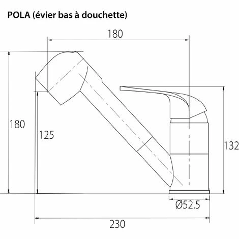 EUROSANIT Mitigeur D'évier Bas à Douchette Pola Chromé 4 EUROSANIT Mitigeur D'évier Bas à Douchette Pola Chromé – Image 2