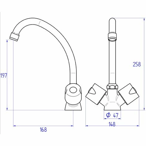 EUROSANIT Mélangeur D'évier NF Ania Chromé 5 EUROSANIT Mélangeur D'évier NF Ania Chromé – Image 3