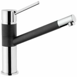 EUROSANIT Mitigeur D'évier Leridane Chromé/noir