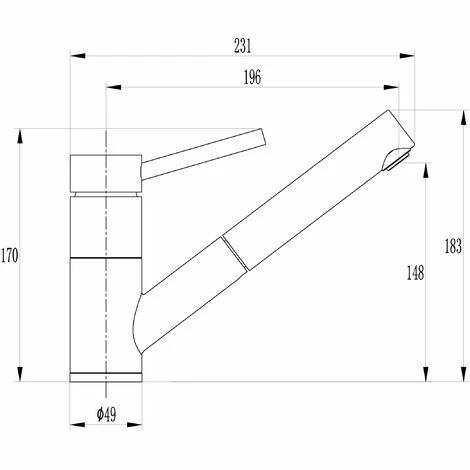 EUROSANIT Mitigeur D'évier à Douchette Mewan Chromé 4 EUROSANIT Mitigeur D'évier à Douchette Mewan Chromé – Image 2