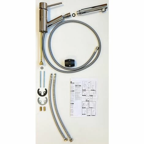 EUROSANIT Mitigeur D'évier à Douchette Mewan Chromé 5 EUROSANIT Mitigeur D'évier à Douchette Mewan Chromé – Image 3