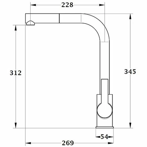 EUROSANIT Mitigeur D'évier Haut à Douchette Gange Chromé 6 EUROSANIT Mitigeur D'évier Haut à Douchette Gange Chromé – Image 4