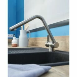 EUROSANIT Mitigeur D'évier à Bec Basculant Esperanza Inox Brossé -Eurosanit Soldes 4681404 3