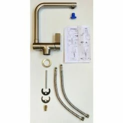 EUROSANIT Mitigeur D'évier à Bec Basculant Esperanza Inox Brossé -Eurosanit Soldes 4681404 5