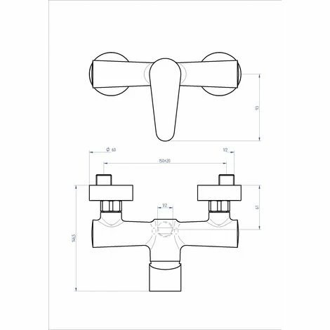EUROSANIT Mitigeur De Douche Algeo Chromé 4 EUROSANIT Mitigeur De Douche Algeo Chromé – Image 2