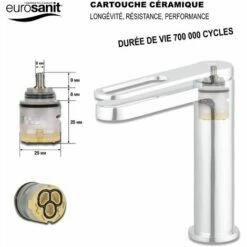 EUROSANIT Mitigeur De Lavabo Plata Chromé 9 EUROSANIT Mitigeur De Lavabo Plata Chromé -Eurosanit Soldes 4681466 3