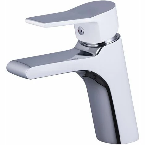 Mitigeur De Lavabo IMPACT By Eurosanit Chromé/blanc 3 Mitigeur De Lavabo IMPACT By Eurosanit Chromé/blanc