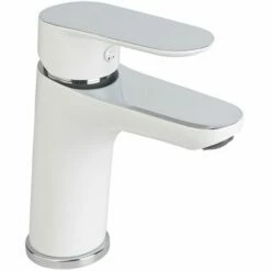 EUROSANIT Mitigeur De Lavabo Hauteur Medium Kevon Chromé/blanc