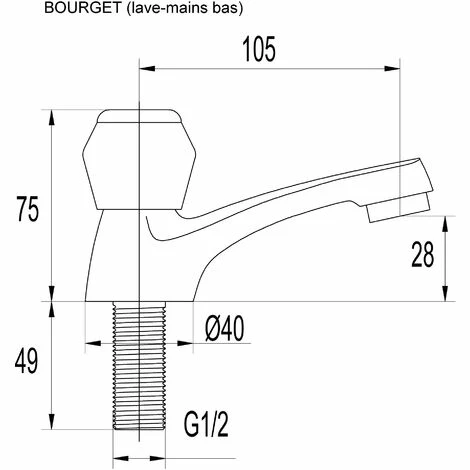 EUROSANIT Robinet De Lave-mains Bourget Chromé. 4 EUROSANIT Robinet De Lave-mains Bourget Chromé. – Image 2