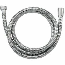 EUROSANIT Flexible Inox Double Agrafage Chromé Longueur 1.50 M