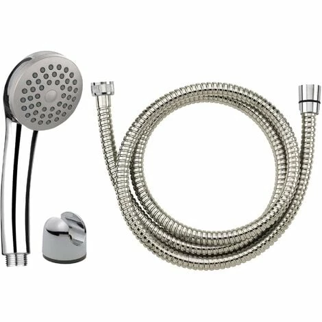 EUROSANIT Duo : Douchette 1 Jet Chromée Siesta + Flexible Inox Da Long.1.50m + Support Abs 3 EUROSANIT Duo : Douchette 1 Jet Chromée Siesta + Flexible Inox Da Long.1.50m + Support Abs