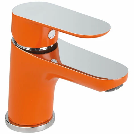 EUROSANIT Mitigeur Lavabo Kevon Chromé/orange 3 EUROSANIT Mitigeur Lavabo Kevon Chromé/orange