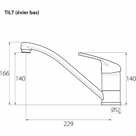 EUROSANIT Mitigeur D'évier Tilt Blanc Moucheté 4 EUROSANIT Mitigeur D'évier Tilt Blanc Moucheté – Image 2